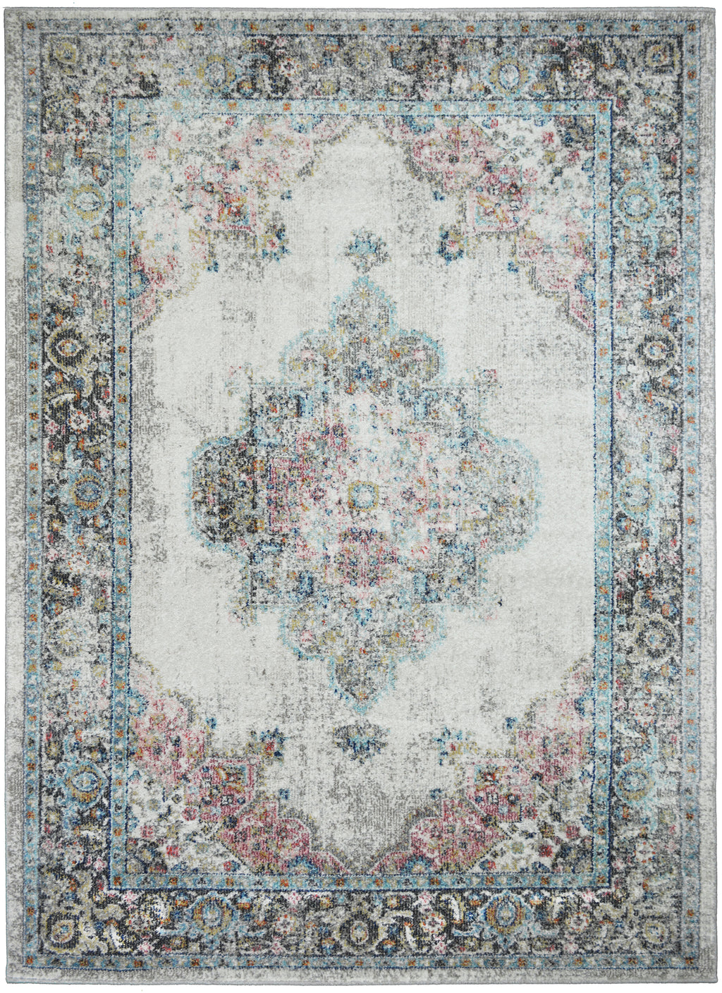Mayberry Rugs Monaco Antonella Ivory Area Rug – Traditional Home Decor Rug Mayberry Rug