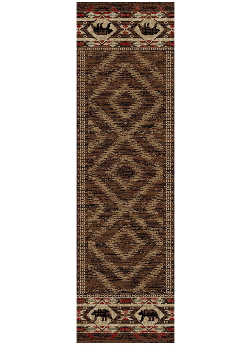 Mayberry Rugs American Destination Hartland Brown – Rustic Lodge Area Rug Mayberry Rug