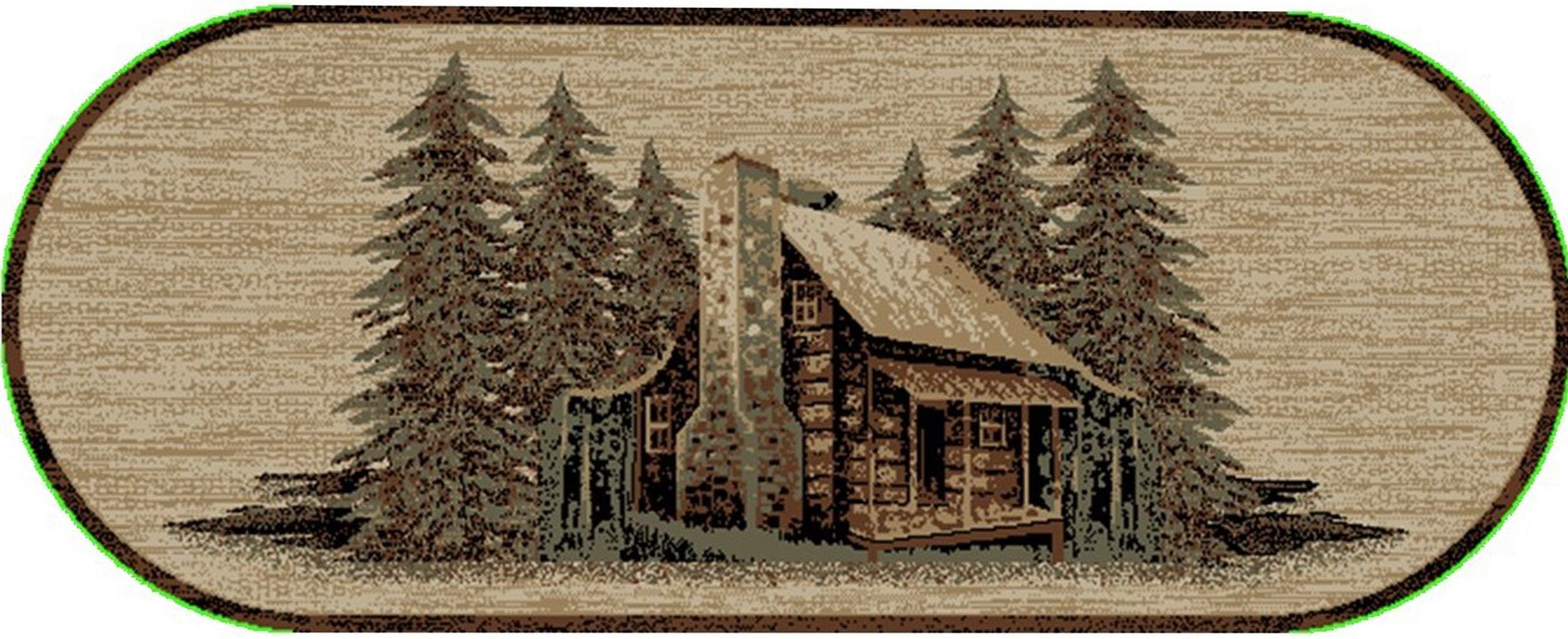 Mayberry Rugs American Destination Piney Flats Antique Area Rug – Rustic Lodge Rug Mayberry Rug