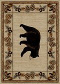 Mayberry Rugs Lodge King Acorn Trail Antique Area Rug – Rustic Cabin Lodge Rug Mayberry Rug
