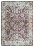 Mayberry Rugs Vintage Thebes Red Area Rug – Distressed Traditional Rug Mayberry Rug