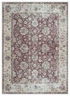 Mayberry Rugs Vintage Thebes Red Area Rug – Distressed Traditional Rug Mayberry Rug