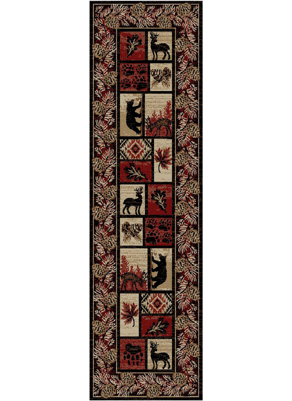 Mayberry Rugs Hearthside Dawn Woods Multi Area Rug – Rustic Cabin Lodge Rug Mayberry Rug