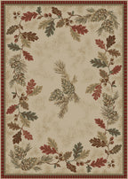 Mayberry Rugs American Destination Oak Mountain Beige Area Rug – Rustic Lodge Rug Mayberry Rug