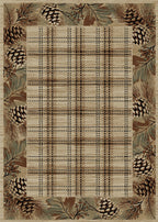 Mayberry Rugs American Destination Pembroke Plaid Multi Area Rug – Rustic Lodge Rug Mayberry Rug