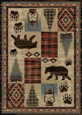Mayberry Rugs American Destination Cypress Creek Multi Area Rug – Rustic Lodge Rug Mayberry Rug