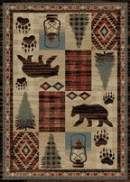 Mayberry Rugs American Destination Cypress Creek Multi Area Rug – Rustic Lodge Rug Mayberry Rug