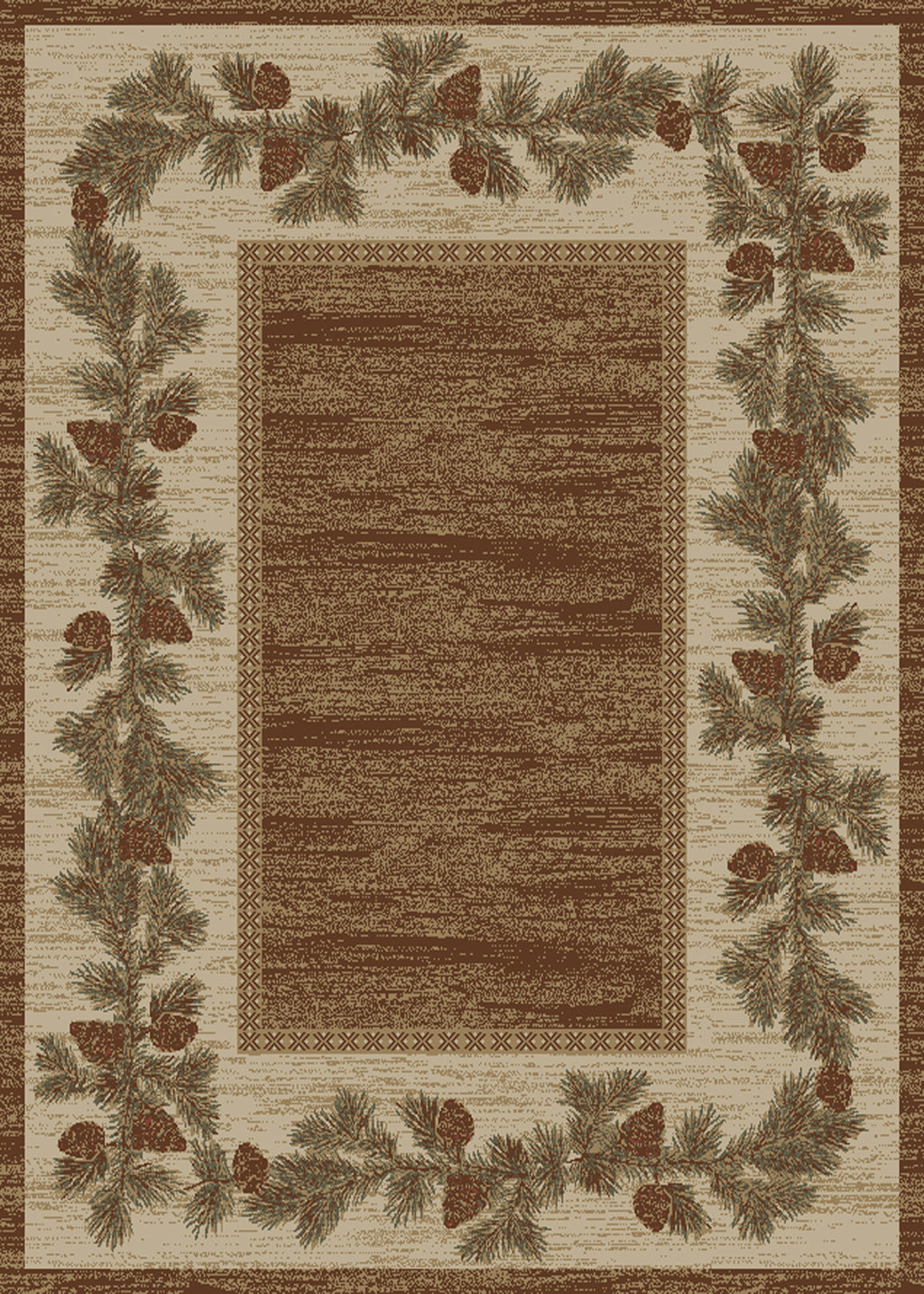 Mayberry Rugs Hearthside Mountain View Brown Area Rug – Mountain Lodge Rug Mayberry Rug