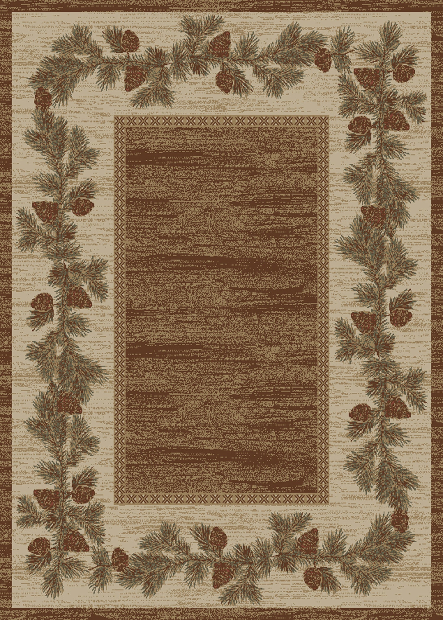 Mayberry Rugs Hearthside Mountain View Brown Area Rug – Mountain Lodge Rug Mayberry Rug