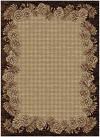 Mayberry Rugs Hearthside Crosshill Brown Area Rug – Rustic Cabin Lodge Rug Mayberry Rug