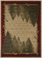 Mayberry Rugs American Destination Forest Antique Area Rug – Rustic Lodge Rug Mayberry Rug