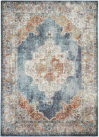 Mayberry Rugs Monaco Antonella Blue Area Rug – Traditional Home Decor Rug Mayberry Rug