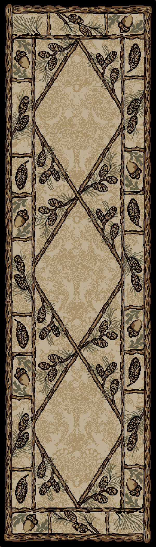 Mayberry Rugs American Destination Brasstown Bald Multi – Rustic Lodge Area Rug Mayberry Rug