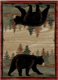 Mayberry Rugs Lodge King Riverwatch Multi Area Rug – Rustic Cabin Lodge Rug Mayberry Rug