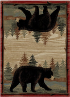 Mayberry Rugs Lodge King Riverwatch Multi Area Rug – Rustic Cabin Lodge Rug Mayberry Rug