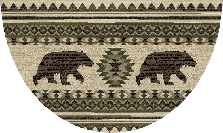Mayberry Rugs Cozy Cabin Bear Brothers Multi Area Rug – Rustic Cabin Lodge Rug Mayberry Rug