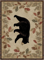 Mayberry Rugs Hearthside Hidden Haven Brown Area Rug – Rustic Cabin Lodge Rug Mayberry Rug