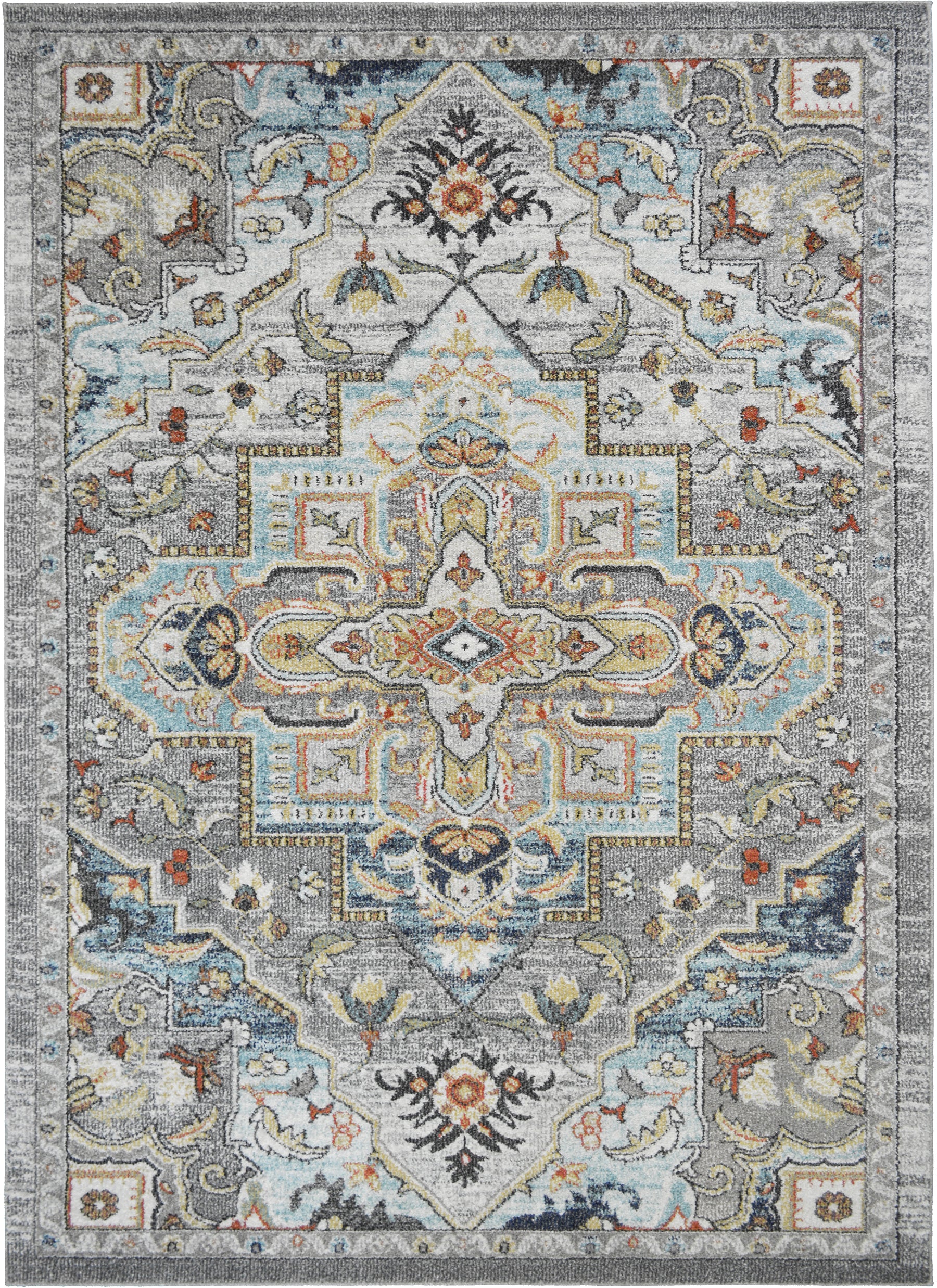 Mayberry Rugs Monaco Leila Gray Area Rug – Traditional Home Decor Rug Mayberry Rug