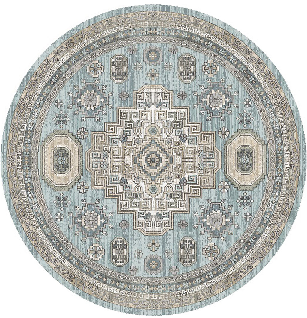 Mayberry Rugs Athens Tripoli Blue Area Rug – Traditional Home Decor Rug Mayberry Rug