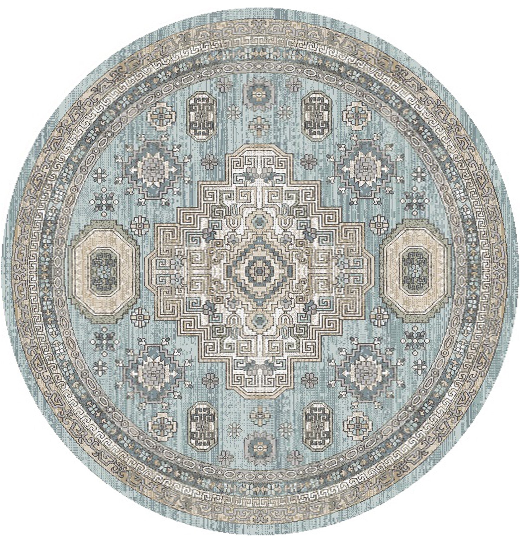 Mayberry Rugs Athens Tripoli Blue Area Rug – Traditional Home Decor Rug Mayberry Rug
