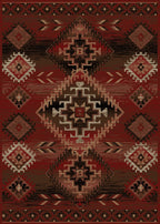 Mayberry Rugs American Destination Phoenix Red Area Rug – Southwestern Lodge Rug Mayberry Rug