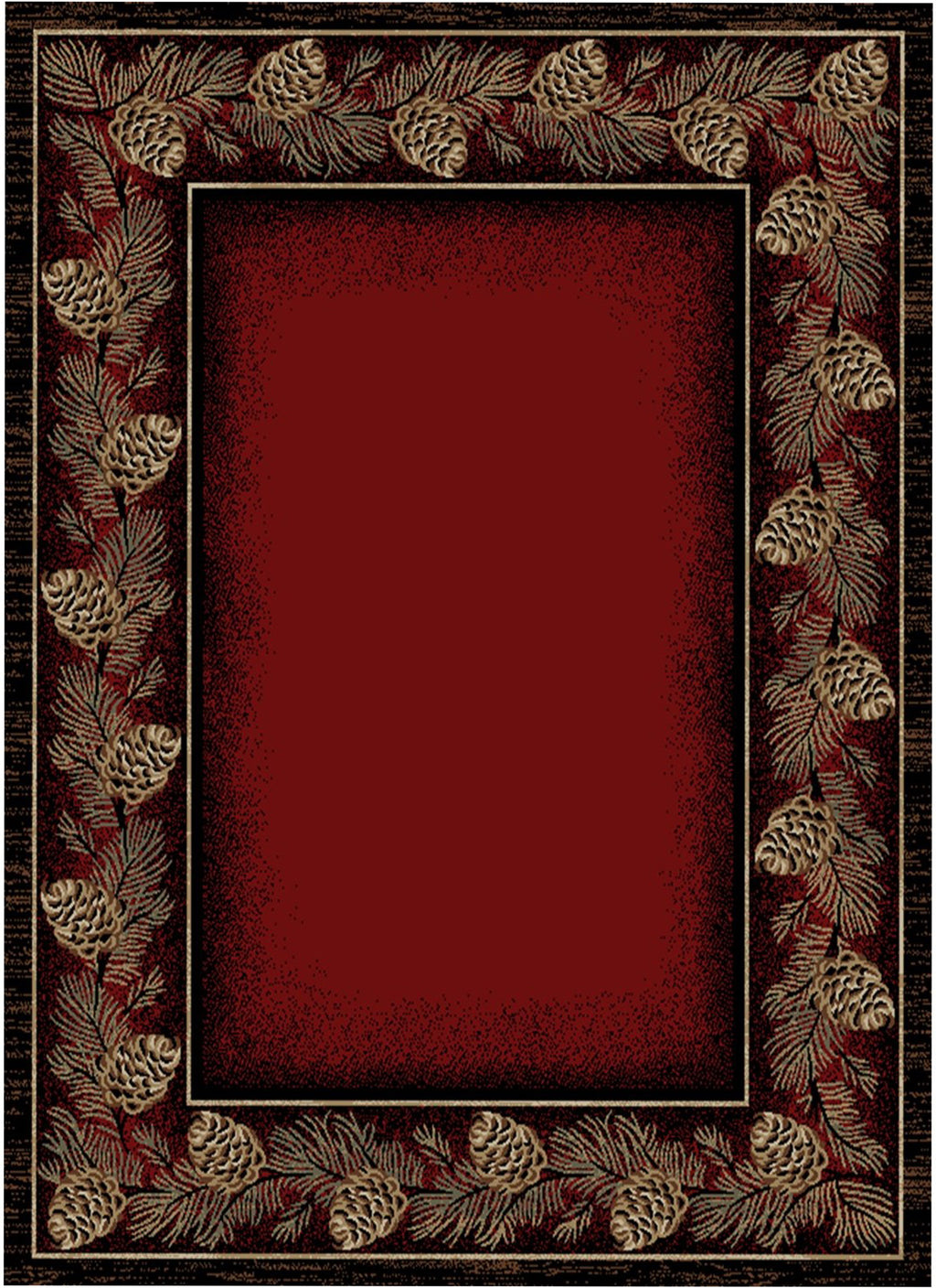 Mayberry Rugs American Destination Danbury Red – Rustic Lodge Area Rug Mayberry Rug