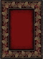 Mayberry Rugs American Destination Danbury Red – Rustic Lodge Area Rug Mayberry Rug