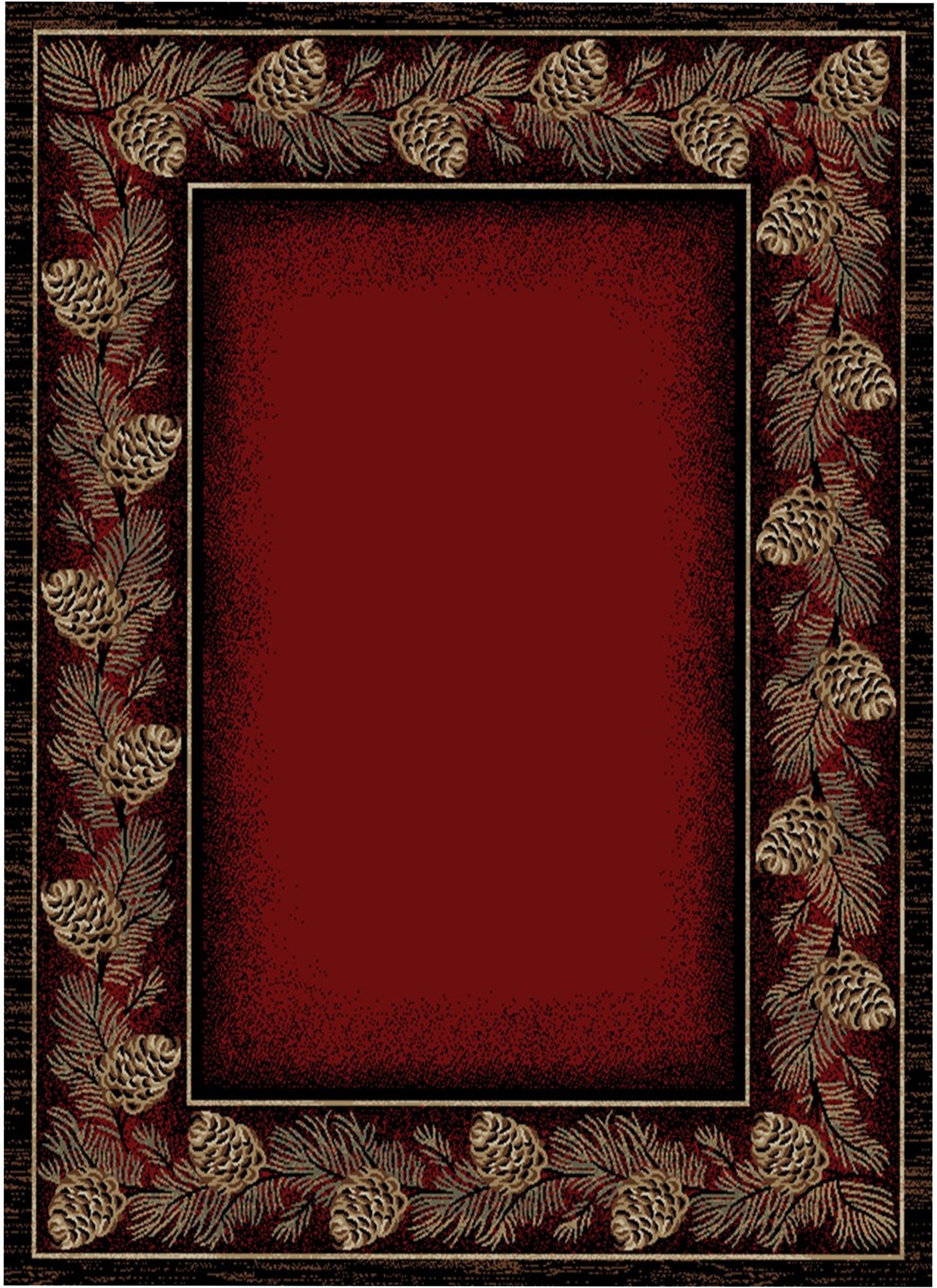 Mayberry Rugs American Destination Danbury Red – Rustic Lodge Area Rug Mayberry Rug