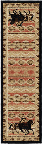 Mayberry Rugs Lodge King Untamed Black Area Rug – Rustic Cabin Lodge Rug Mayberry Rug