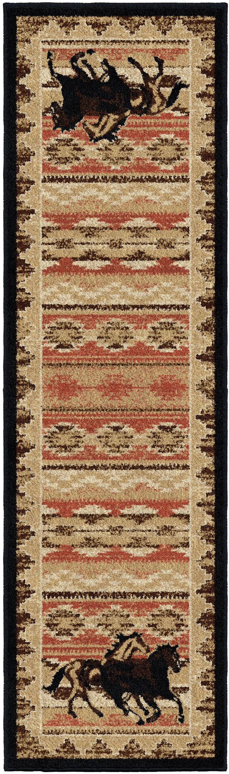 Mayberry Rugs Lodge King Untamed Black Area Rug – Rustic Cabin Lodge Rug Mayberry Rug
