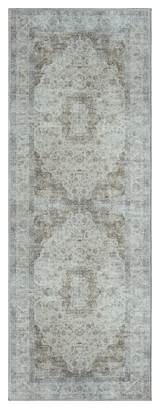 Mayberry Rugs Vintage Lisbon Cream Gold Area Rug – Distressed Traditional Rug Mayberry Rug