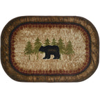 Mayberry Rugs Cozy Cabin Birch Bear Brown Area Rug – Rustic Cabin Lodge Rug Mayberry Rug