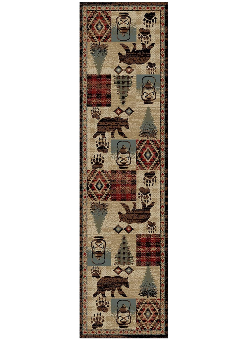 Mayberry Rugs American Destination Cypress Creek Multi Area Rug – Rustic Lodge Rug Mayberry Rug