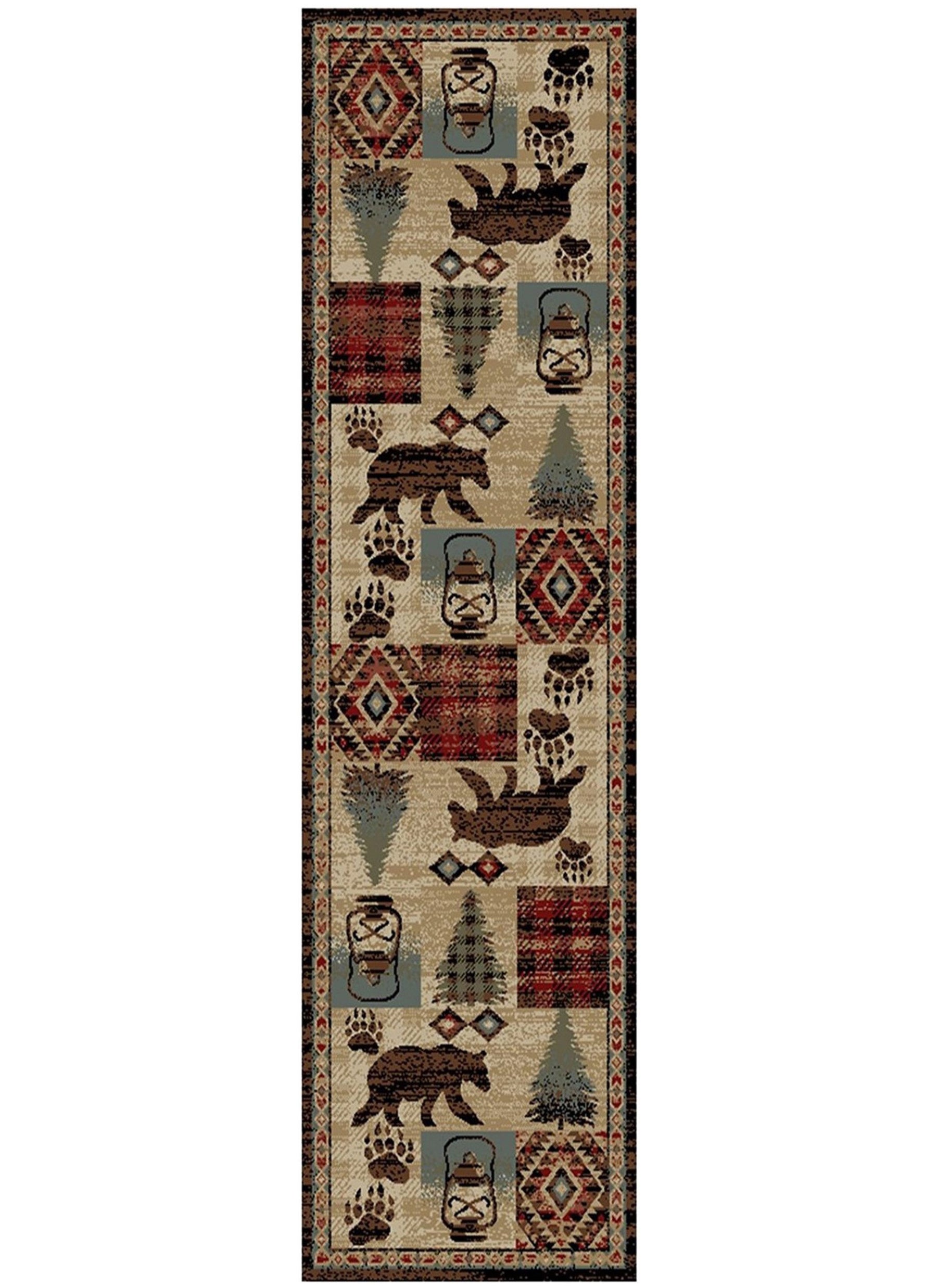 Mayberry Rugs American Destination Cypress Creek Multi Area Rug – Rustic Lodge Rug Mayberry Rug