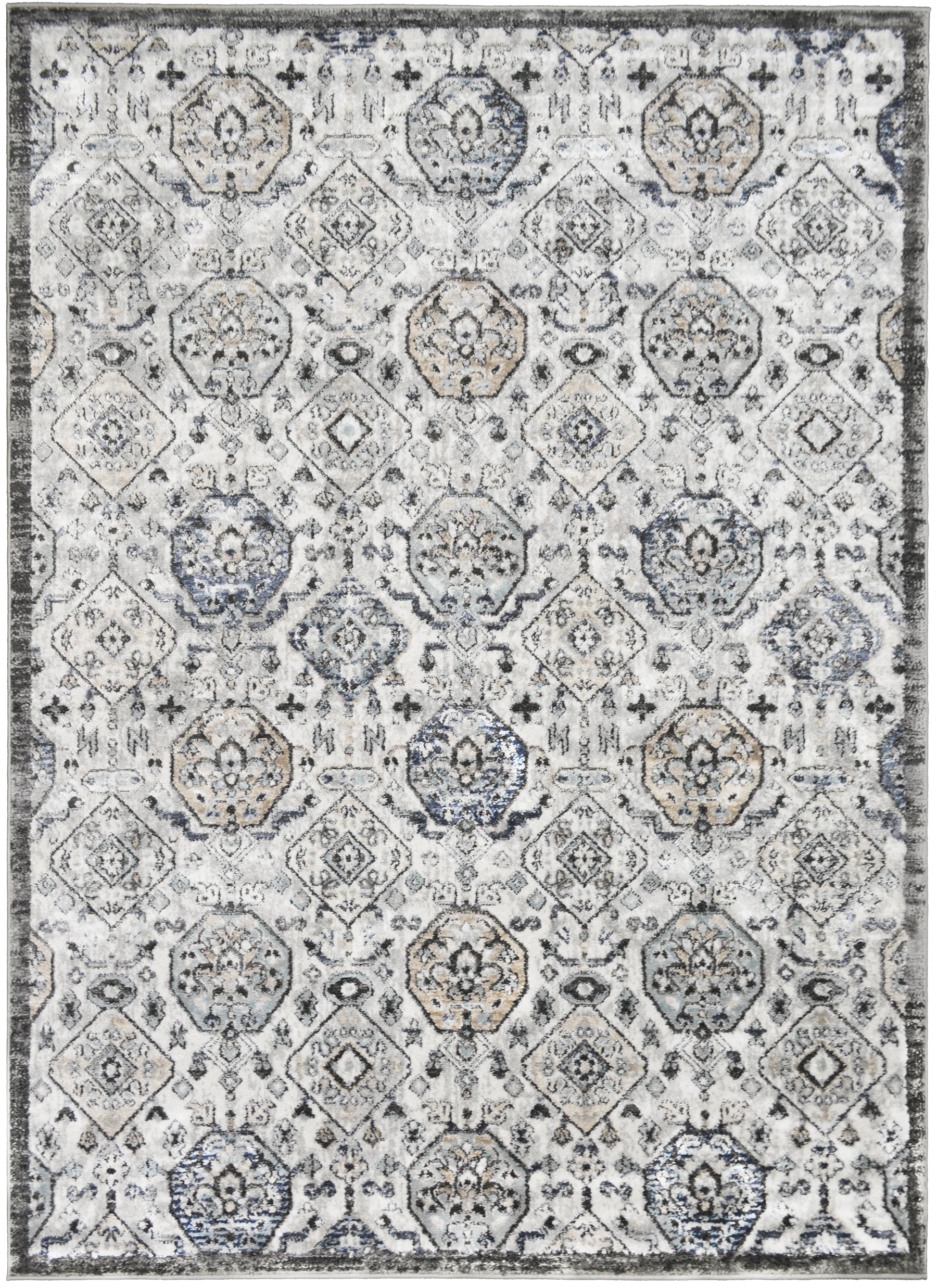Mayberry Rugs Firenze Charlotte Ivory Area Rug – Traditional Ornate Rug Mayberry Rug
