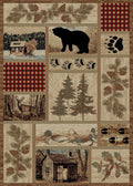 Mayberry Rugs American Destination Getaway Trail Multi – Rustic Lodge Area Rug Mayberry Rug