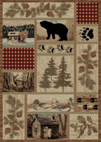 Mayberry Rugs American Destination Getaway Trail Multi – Rustic Lodge Area Rug Mayberry Rug