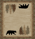 Mayberry Rugs American Destination Bad Axe Brown Area Rug – Rustic Lodge Rug Mayberry Rug