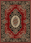 Mayberry Rugs Home Town Lyon Claret Ebony Area Rug – Traditional Home Decor Rug Mayberry Rug