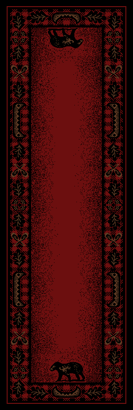 Mayberry Rugs American Destination Woodlands Plaid Red Area Rug – Rustic Lodge Rug Mayberry Rug