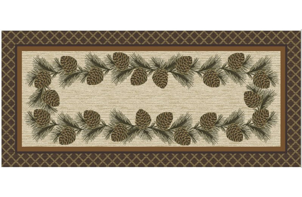 Mayberry Rugs Cozy Cabin Broken Branch Multi Area Rug – Rustic Cabin Lodge Rug Mayberry Rug
