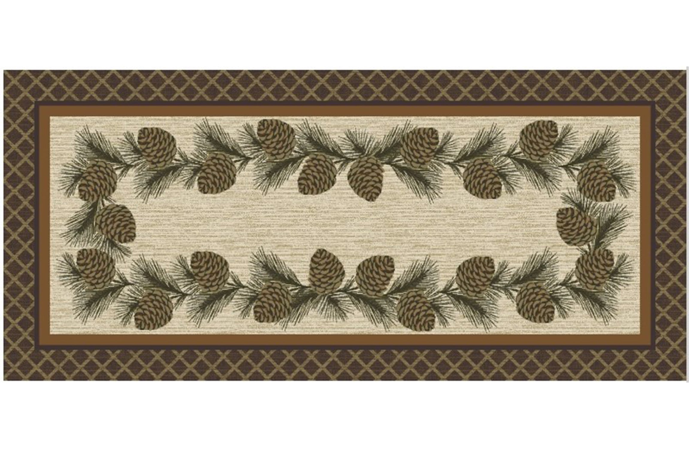 Mayberry Rugs Cozy Cabin Broken Branch Multi Area Rug – Rustic Cabin Lodge Rug Mayberry Rug