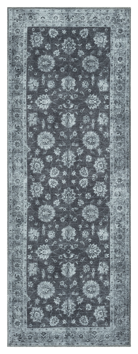 Mayberry Rugs Vintage Zagora Gray Area Rug – Distressed Traditional Rug Mayberry Rug