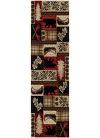 Mayberry Rugs Hearthside Fall Ridge Red Area Rug – Rustic Cabin Lodge Rug Mayberry Rug
