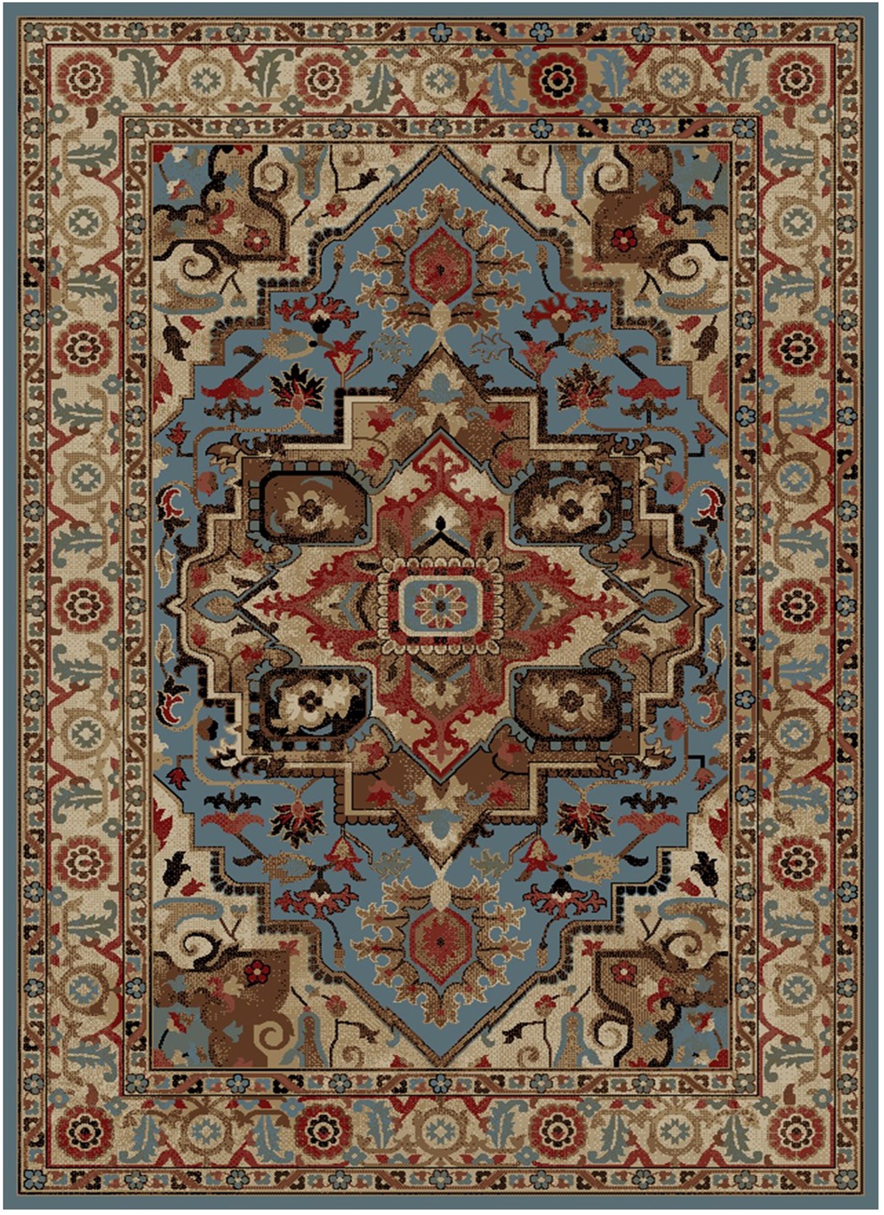 Mayberry Rugs Home Town Charisma Cloude Area Rug – Traditional Home Decor Rug Mayberry Rug