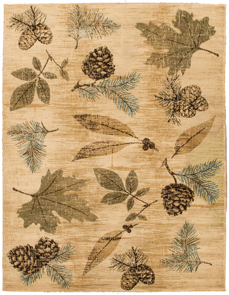 Mayberry Rugs Hearthside Autumn Multi Area Rug – Rustic Cabin Lodge Rug Mayberry Rug