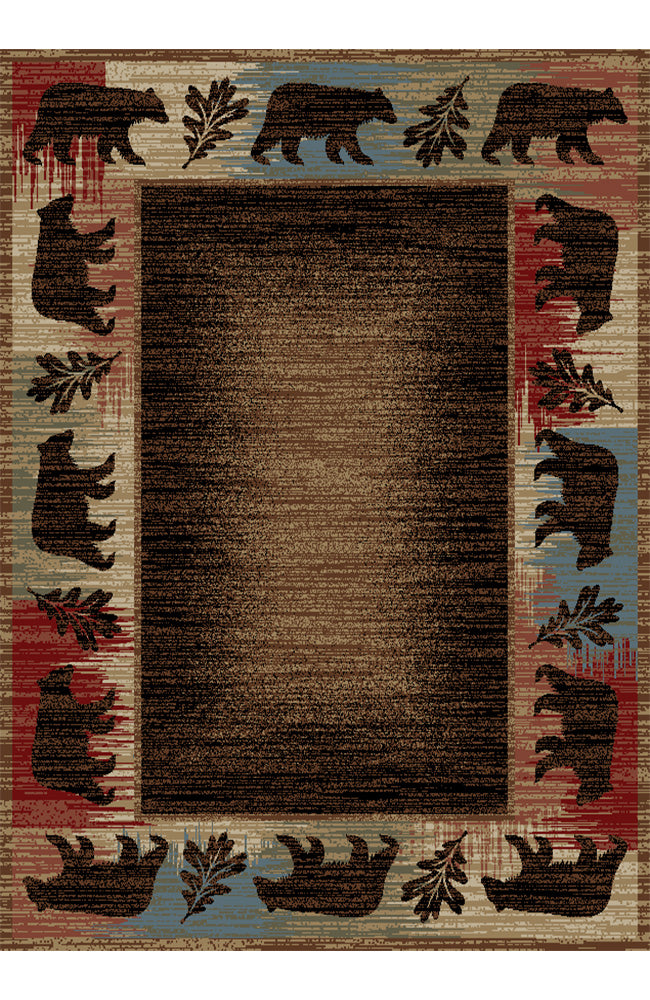 Mayberry Rugs Hearthside Fossil Creek Multi Area Rug – Rustic Cabin Lodge Rug Mayberry Rug