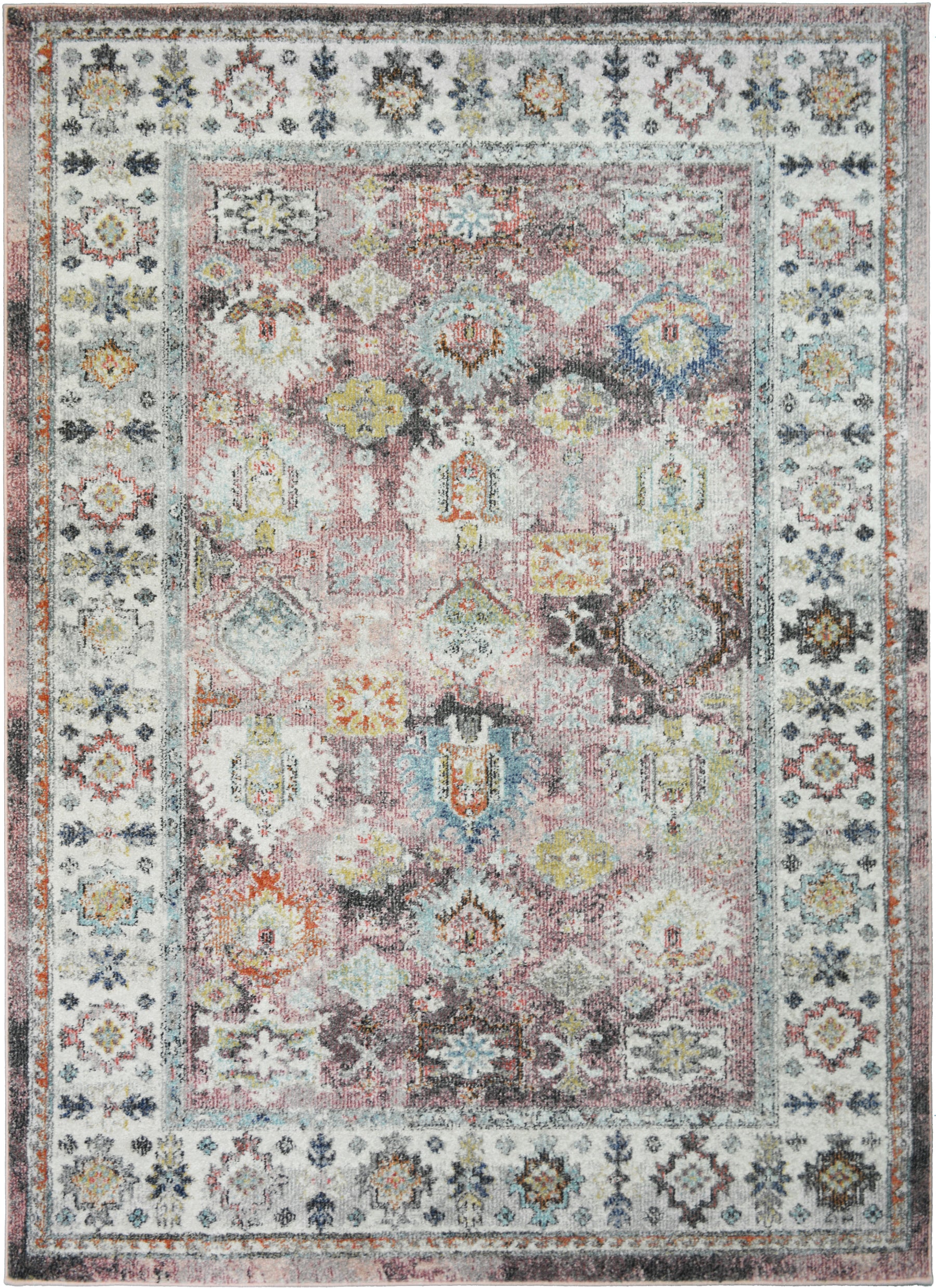Mayberry Rugs Monaco Renata Pink Area Rug – Traditional Home Decor Rug Mayberry Rug