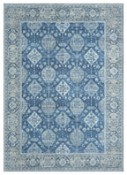 Mayberry Rugs Vintage Damascus Navy Area Rug – Distressed Traditional Rug Mayberry Rug