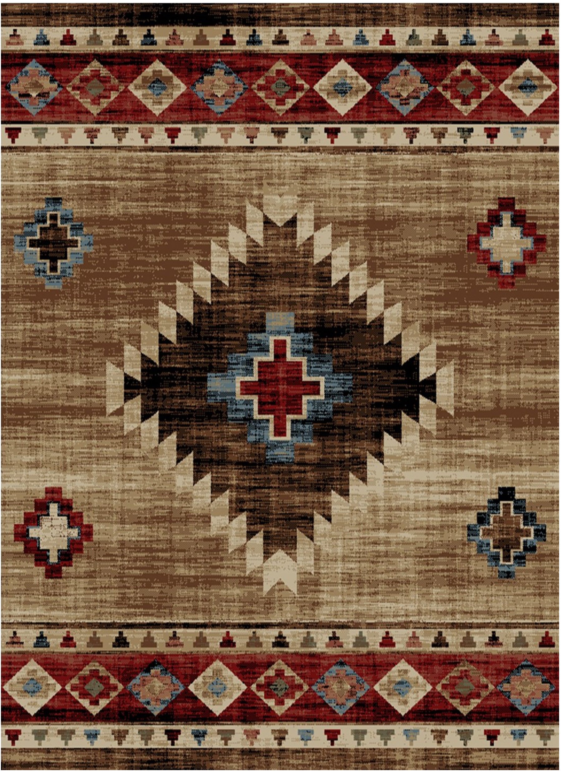 Mayberry Rugs American Destination Austin Multi Area Rug – Western Lodge Rug Mayberry Rug